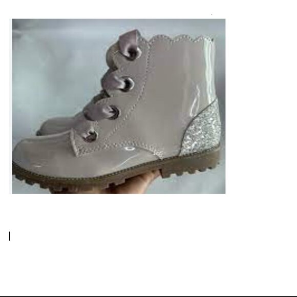 ✨ Happily Grey Girls Glitter Combat Boots – Size 1 – Like New ✨ - Picture 5 of 8